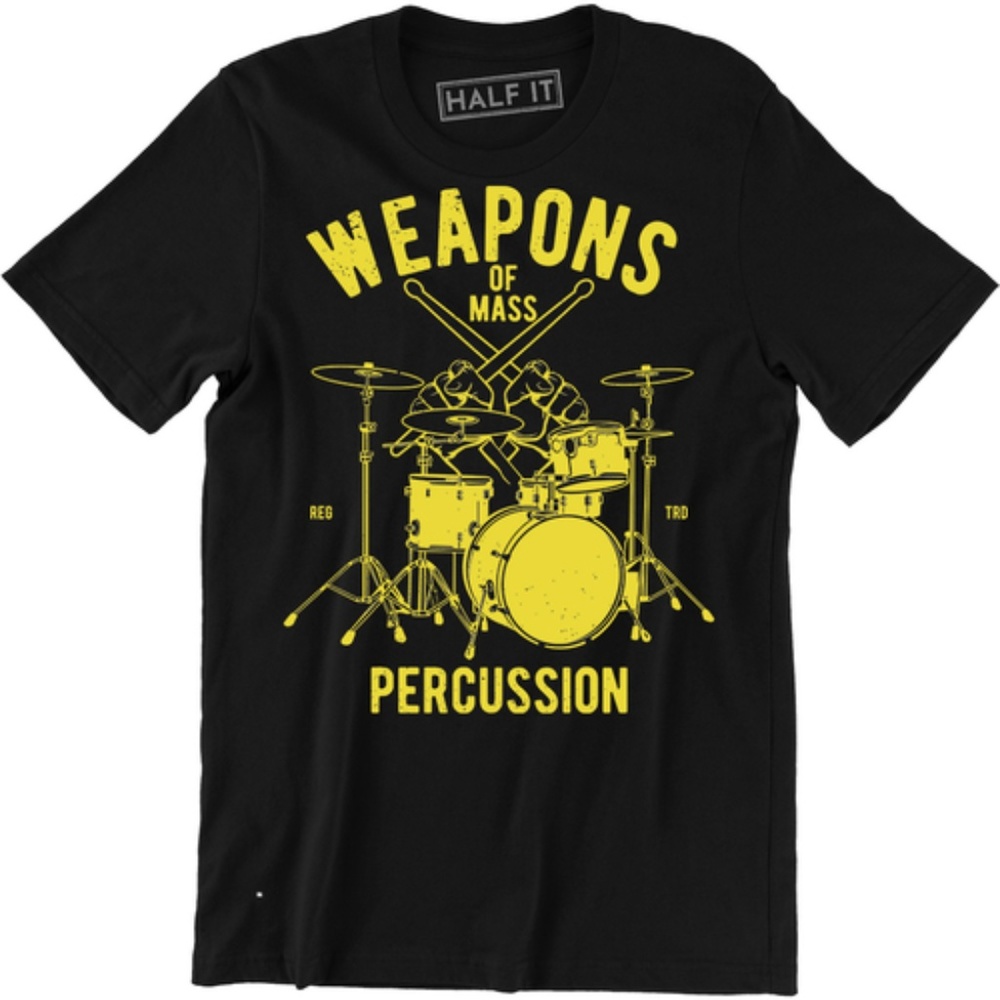 Weapons Of Mass Percussion Drummer Music T-shirt